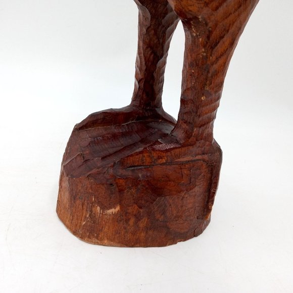 Vintage Carved Rooster Sculpture Wood Carving Chicken 19 Inch As Is Read - Picture 4 of 16